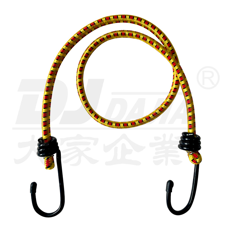 Round Bungee Cords With Black Plastic Coated Steel Hook
