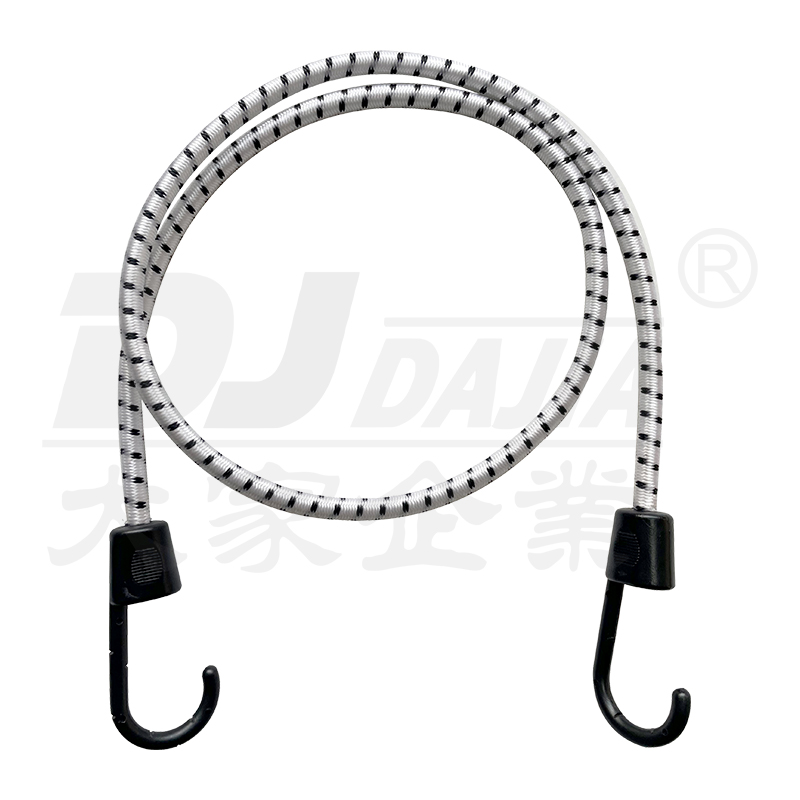 Round Bungee Cords With Black Plastic Coated Steel Hook
