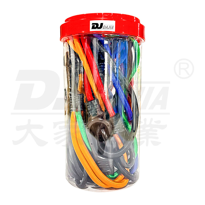 Zinc Plated Steel Hook Heavy-Duty Double Webbing 10mm Bungee Cords For Outdoor Use