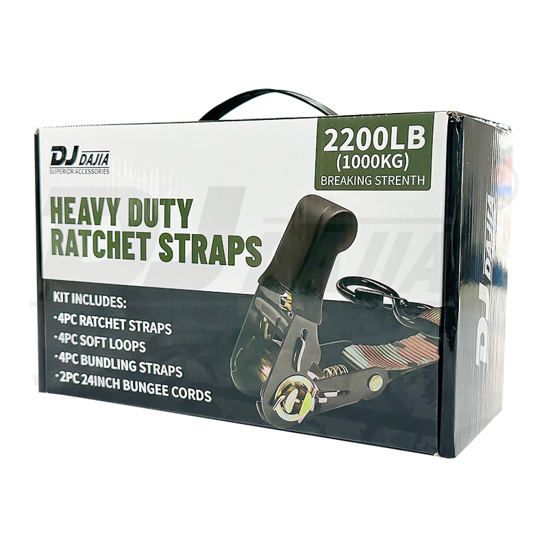1" (25mm)Truck Ratchet Tie Down Straps With S Hook