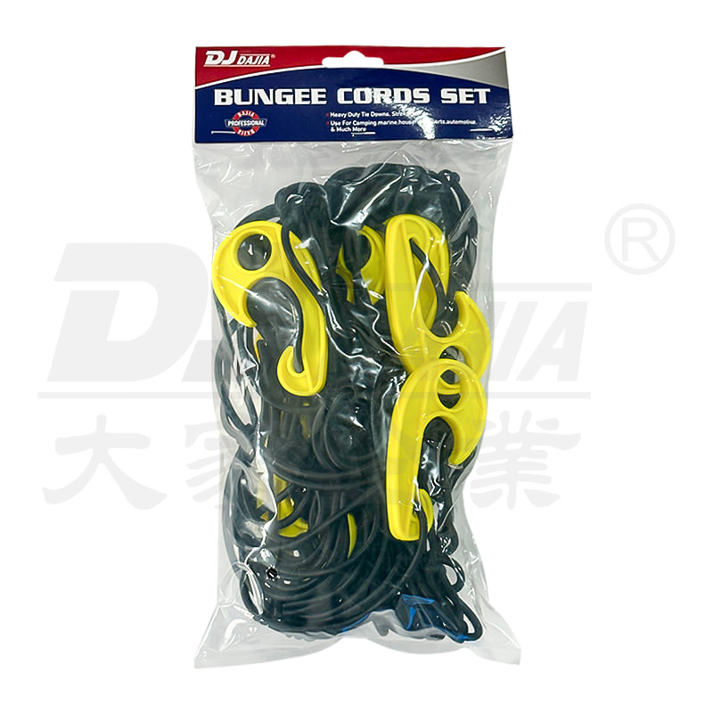 Blue Plastic Adjustable ABS Hooks Round Bungee Cords